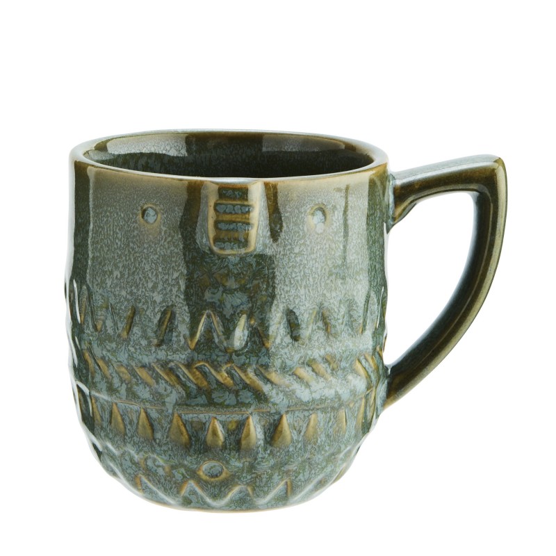 2GMS MUG RUSTIC FACE GREEN 9